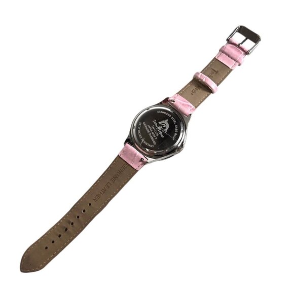 Techno Master Womens Pink Heart Diamond Dial Pink Leather Band Watch TM2135 Rare - Picture 7 of 10